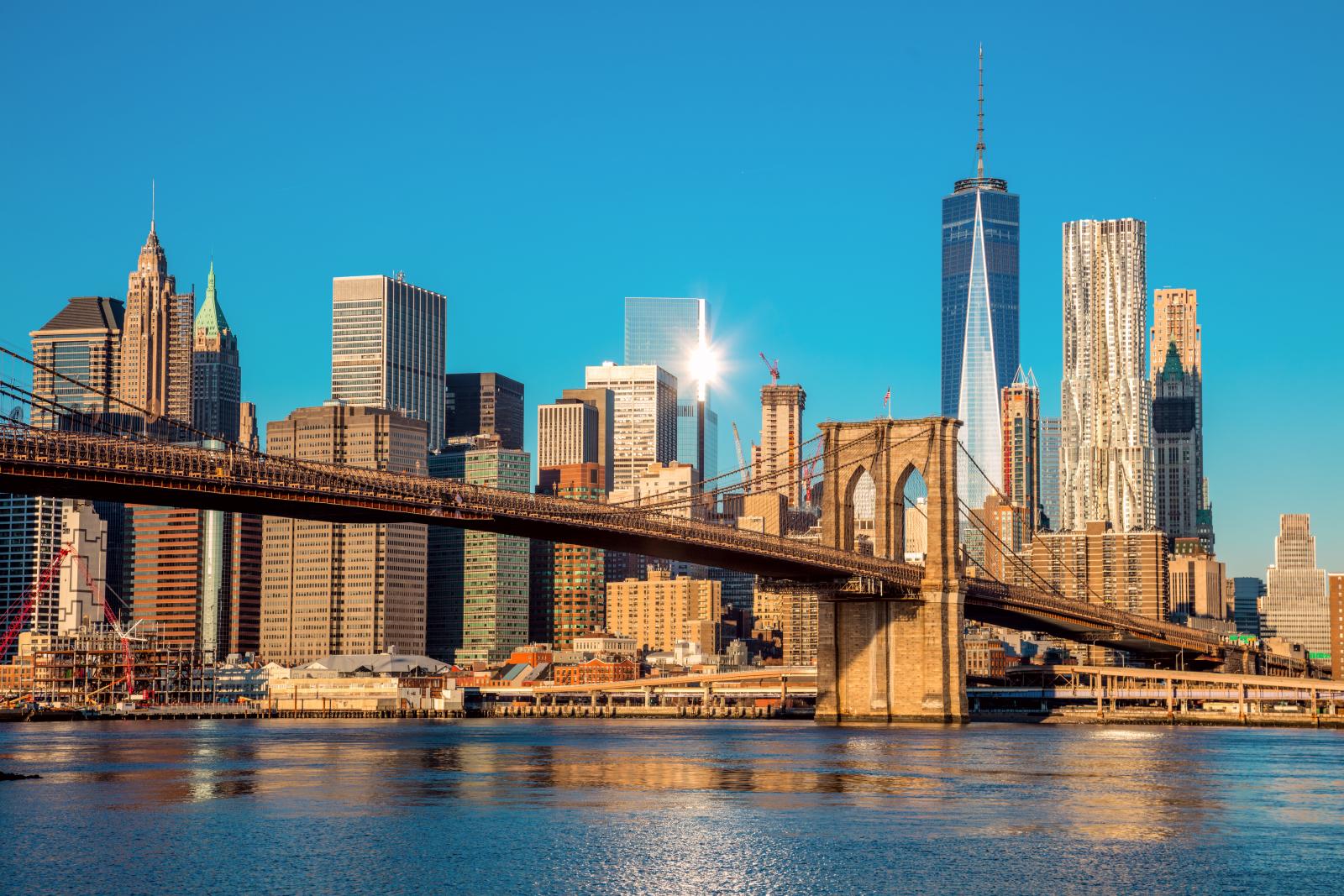 An image of the Brooklyn Bridge in New York City, New York, United States.