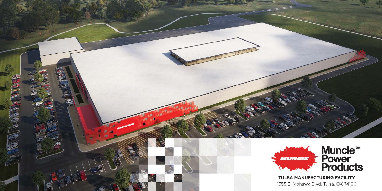 A rendering of the proposed new manufacturing facility in Tulsa, Oklahoma.