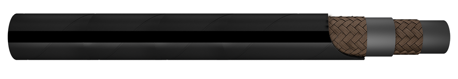 An image of the textile 2-wire braided hydraulic hose.