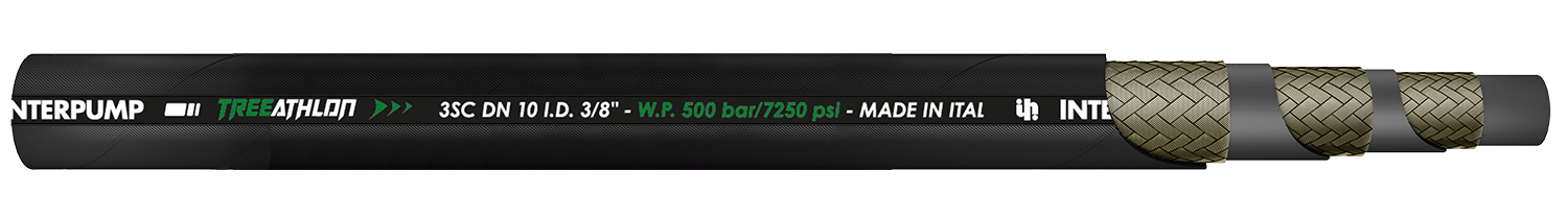An image of the TreeAthlon 3-wire braided hydraulic hose.