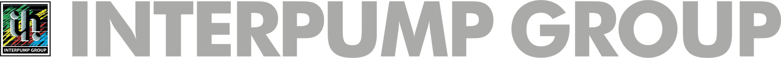 An image of the Interpump Group logo next to the words, in all caps, "INTERPUMP GROUP."