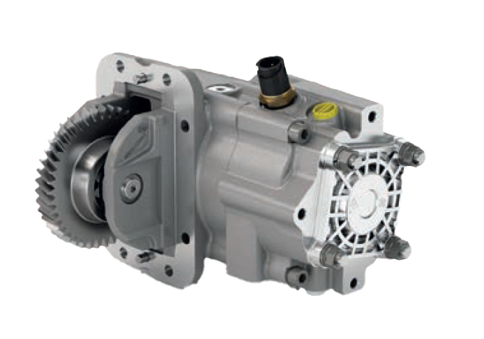 An image of the P60 Series power take-off that is gray in color.