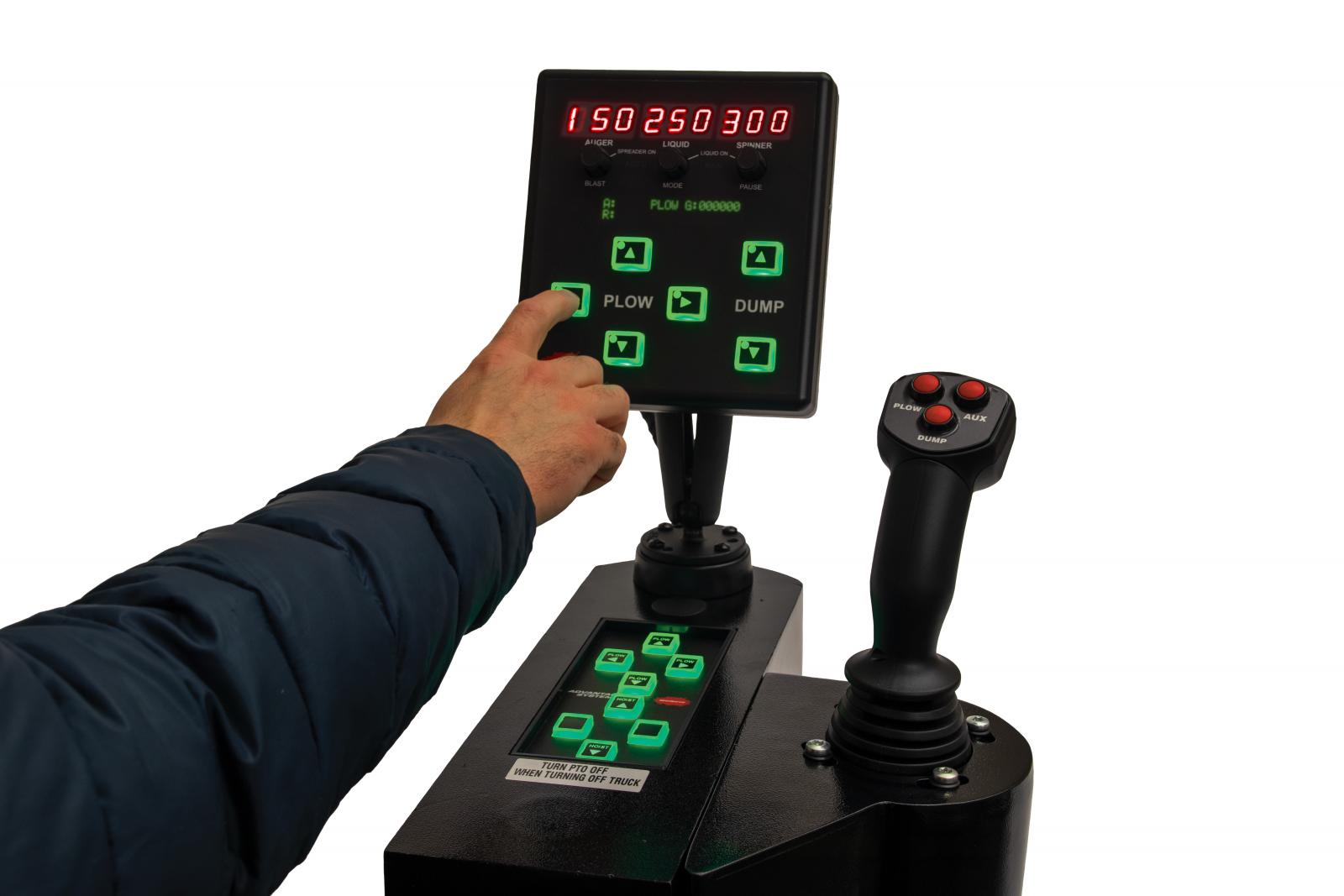 An image of a controller and joystick setup that is used with the Omni-System.